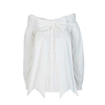 JEAN PAUL GAULTIER White Cotton Blouse For Sale at 1stdibs