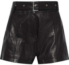 Anola Belted Leather Shorts