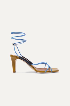 Sky blue + Roksanda Camila 70 leather sandals | Malone Souliers | NET-A-PORTER