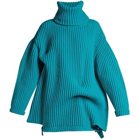 Turquoise Oversized Sweater