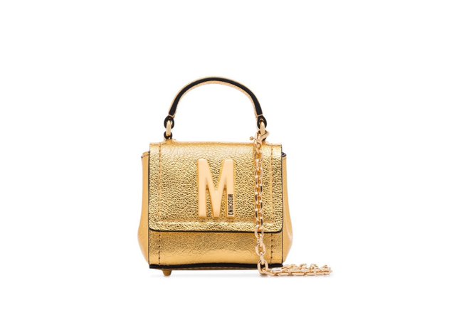 Moschino Logo-Embellished Metallic Mini Bag