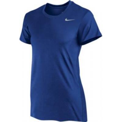 blue short sleeve running shirt