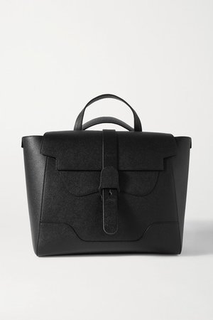 Maestra Convertible Textured-leather Shoulder Bag - Black