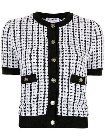 Chanel Pre-Owned 1997 Interlocking CC-button cardigan - FARFETCH