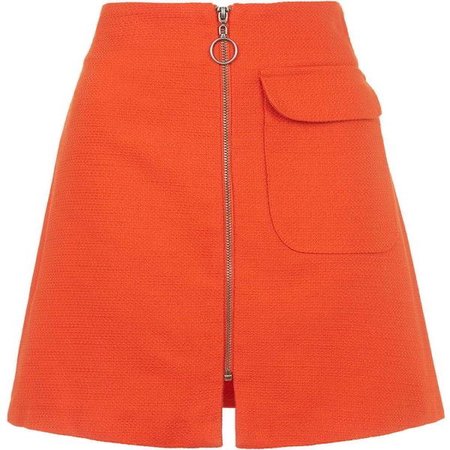 TOPSHOP | Textured Patch Pocket A-Line Skirt ($58)