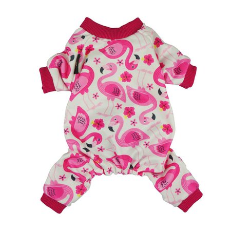 Amazon.com : Fitwarm Flamingo Pet Clothes for Dog Pajamas PJS Shirts Jumpsuit Pink Medium : Pet Supplies