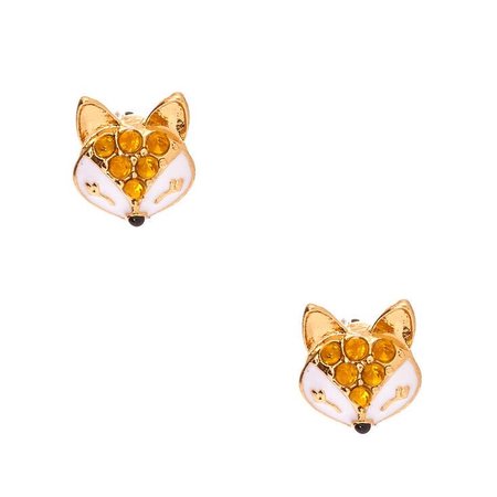 Claire’s Gold Fox Stud Earrings