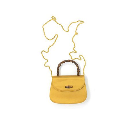 Gucci Mini Yellow Gold Satin Bamboo Top Handle Bag – Treasures of NYC