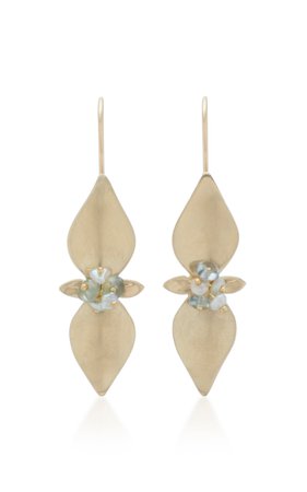 Mint 14K Gold And Pearl Drop Earrings by Annette Ferdinandsen | Moda Operandi