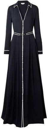 Lempicka Pleated Silk-twill Maxi Dress