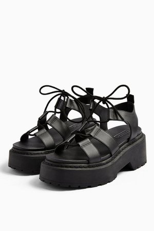 PHOEBE Black Chunky Sandals | Topshop