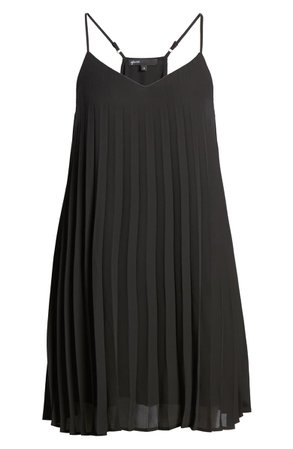 Gibson x Hot Summer Nights Almost Ready Pleated Minidress (Regular & Petite) (Nordstrom Exclusive) black