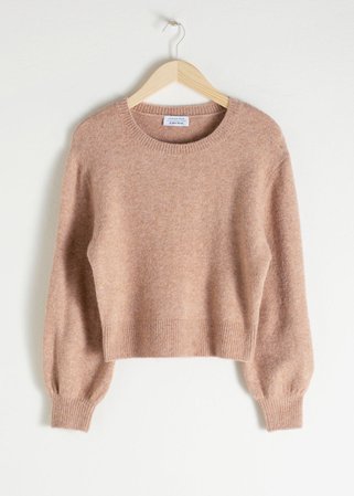 Cropped Sweater - Beige - Sweaters - & Other Stories