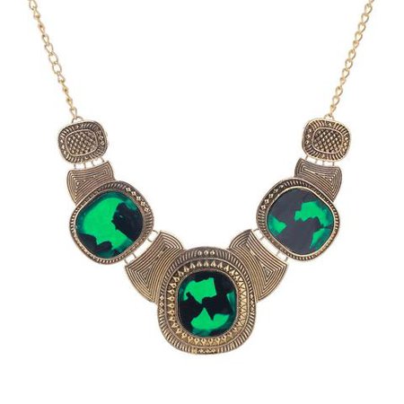 green stone choker pendant necklace for women – very-popular-jewelry.com