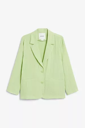 Green single breasted blazer - Light green - Monki WW