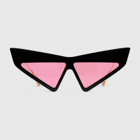 Mask-frame acetate sunglasses - Gucci Women's Cat Eye 543936J07701865