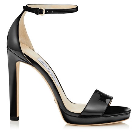 Misty 120 Platform Sandals in Black Patent Leather| MADE-TO-ORDER at Jimmy Choo
