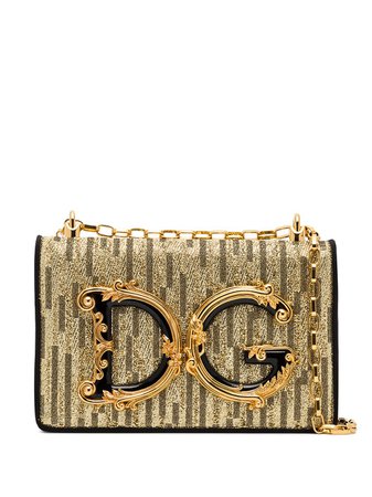 Black Dolce & Gabbana Dg Girls Logo-Embellished Shoulder Bag | Farfetch.com