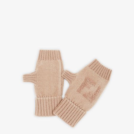 Red knit cuff - GLOVES | Fendi