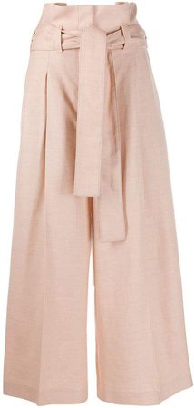 wide-leg paperbag trousers