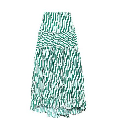 Penelope printed cotton maxi skirt