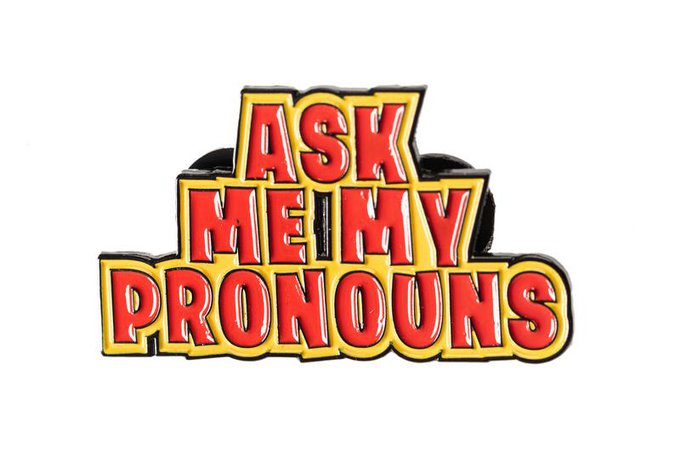 Ask Me My Pronouns Enamel Pronoun Pin for Fluid or Multiple | Etsy