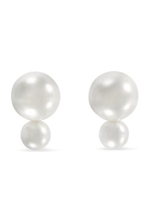 Mizuki | Boucles d'oreilles en or 14 carats et perles | NET-A-PORTER.COM