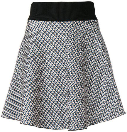 geometric pattern swing skirt