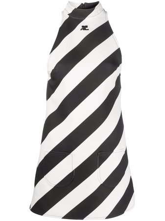 Courrèges Striped Mini Dress - Farfetch