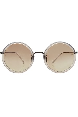 Silver-Plated Round Sunglasses Gr. One Size