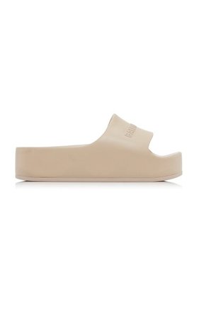 Chunky Logo-Embossed Rubber Slide Sandals By Balenciaga | Moda Operandi