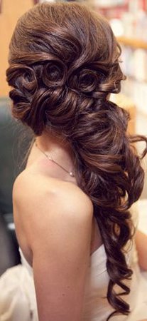 side wedding hair