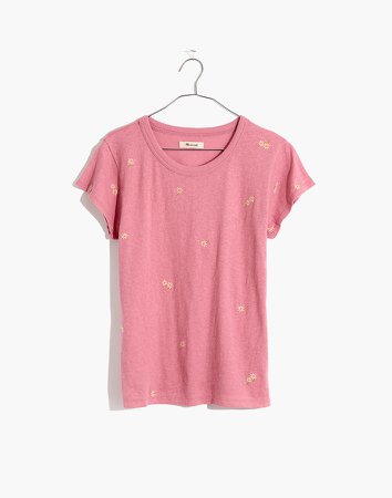 The Daisy Embroidered Perfect Vintage Tee