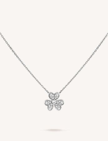 VAN CLEEF & ARPELS - Frivole white gold and diamond necklace | Selfridges.com