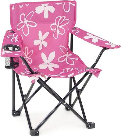Amazon.com: Emily Rose Kids Folding Chair | Pink Kids Beach Chair with Safety Lock- Kids Camping Chair for Girls with Cup Holder & Carry Case- Toddler Chair for Tailgate, Travel, Beach, Lawn- For Indoor & Outdoor : Home & Kitchen
