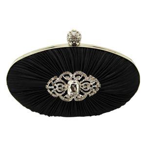 (1) Vintage Sparkle Embellished Black Clutch Bag | Evening Bags