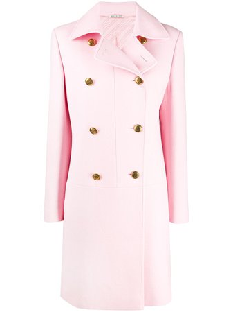 Shop pink Givenchy double-breasted coat with Express Delivery - Farfetch