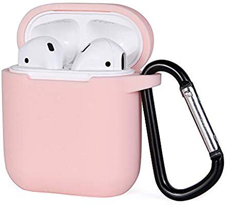 Amazon.com: Miso Compatible for AirPods Case with Keychain, Shockproof Protective Premium Silicone Cover Skin for AirPods Charging Case 2 & 1 (AirPods 1, Pink): Home Audio & Theater