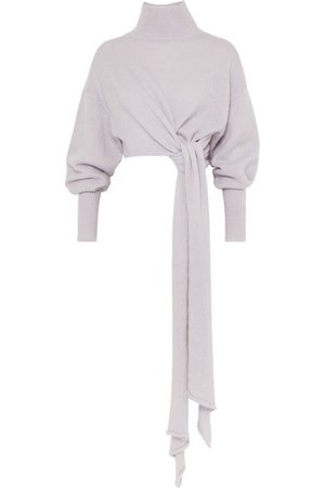 16ARLINGTON | Tie-detailed cropped knitted sweater | NET-A-PORTER.COM