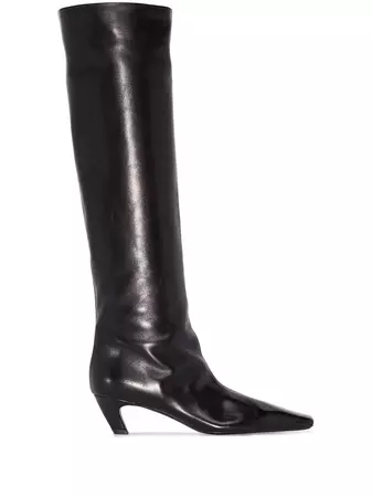 Shop KHAITE Davis 45mm knee-high boots with Express Delivery - FARFETCH