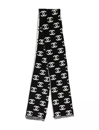 Chanel 2023 Interlocking CC Logo Scarf - Black Scarves and Shawls, Accessories - CHA876753 | The RealReal