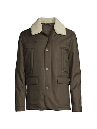 Shop Corneliani Faux-Shearling Trimmed Woven Jacket | Saks Fifth Avenue
