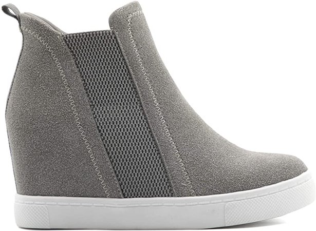 Amazon.com | Blivener Women's Wedge Sneakers Platform Sneakers Light Grey 6.5 | Fashion Sneakers