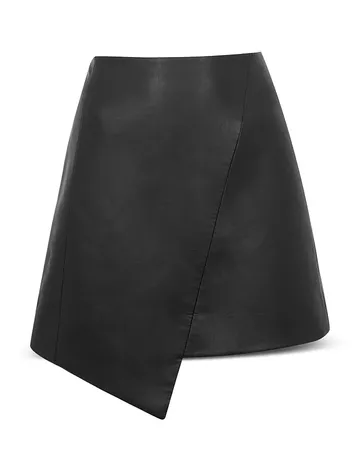 Ted Baker Oolive Asymmetric Faux Leather Mini Skirt | Bloomingdale's