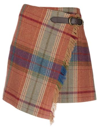 Polo Ralph Lauren checked wrap skirt