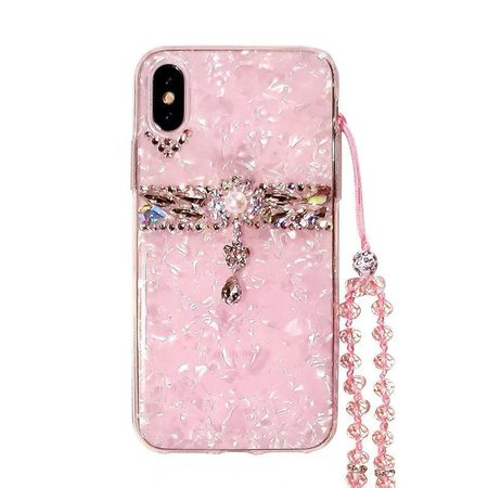 Xianto - Scallop Texture Embellished Mobile Case - iPhone 11 Pro Max / 11 Pro / 11 / XS Max / XS / XR / X / 8 / 8 Plus / 7 / 7 Plus / 6s / 6s Plus / Samsung Spring Festival
