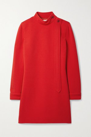 Red Wool-blend mini dress | SAINT LAURENT | NET-A-PORTER