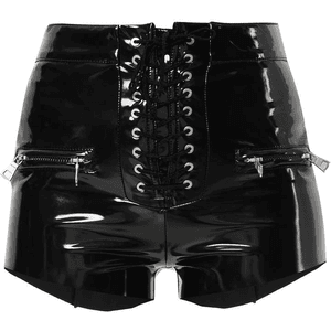 Unravel Project lace up front fitted shorts