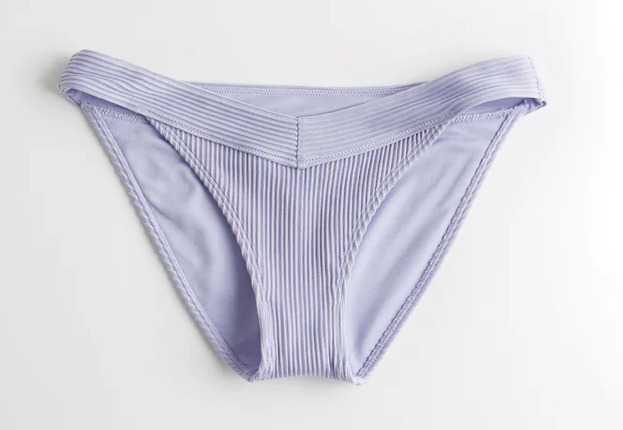Ribbed Bikini Bottom - Purple