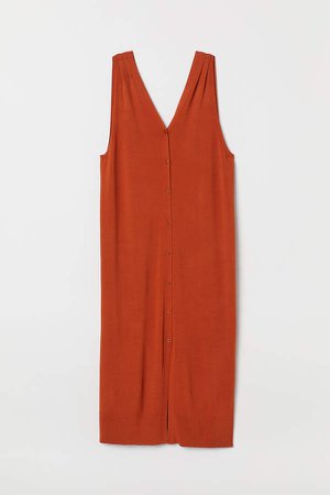 Fine-knit Dress - Orange